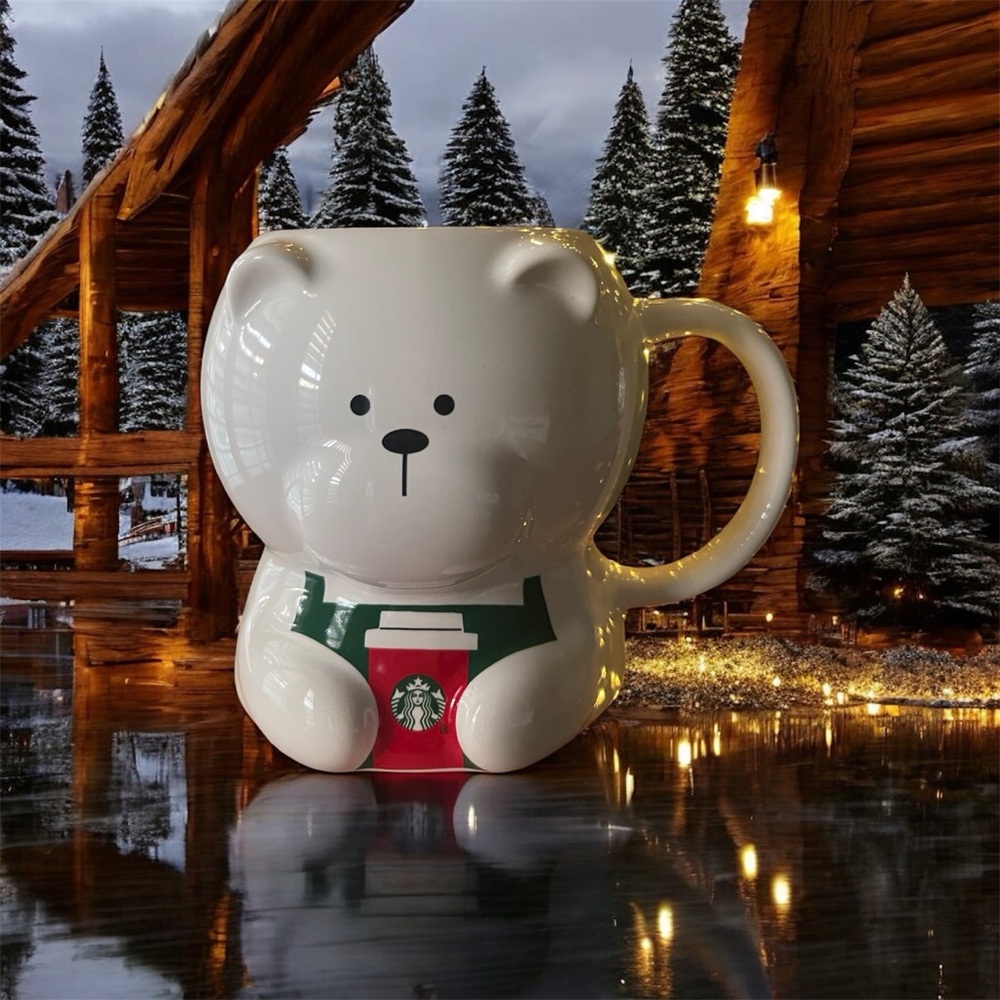 🎁 Starbucks Bearista Bear 12 oz
Ceramic Mug Cup Green Apron
Collectible Gift 🎁